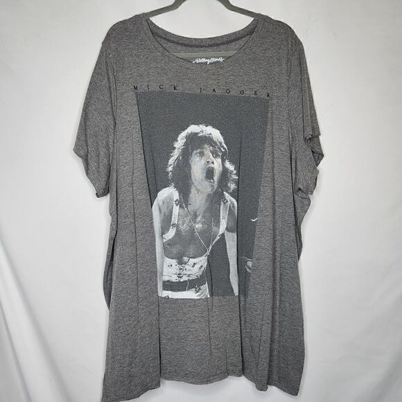 6X 30W Torrid Grey Mick Jagger Classic Fit Tee The Rolling Stones Plussize Music - Picture 2 of 7